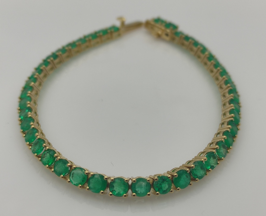 Pulsera Esmeralda Redonda - Esm 5.51Ct / OA / 16.5Cm/ 4mm