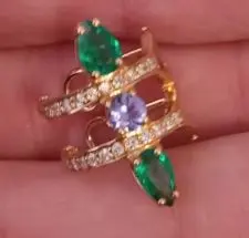 Piercing Esmeralda e Tanzanita - Esm 0.82Ct/Tan 0.2Ct/D 0.24Ct/ OA