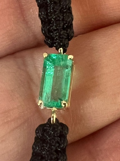 [160] Pulsera de Esmeralda Rectangular - 0.96Ct/ OA