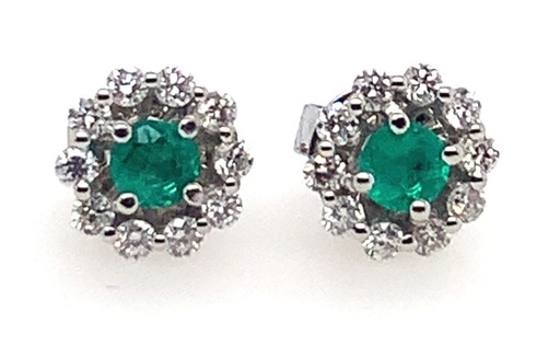 [166] Arete Esmeralda y Diamante - Esm 0.44Ct/D 0.64Ct/ OB
