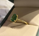 [169] Anillo Esmeralda Oval y Diamantes - Esm 1.24Ct/D 0.09Ct/ OA