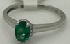 [176] Anillo Esmeralda Oval - Esm 0.39Ct/D 0.13Ct/ OB
