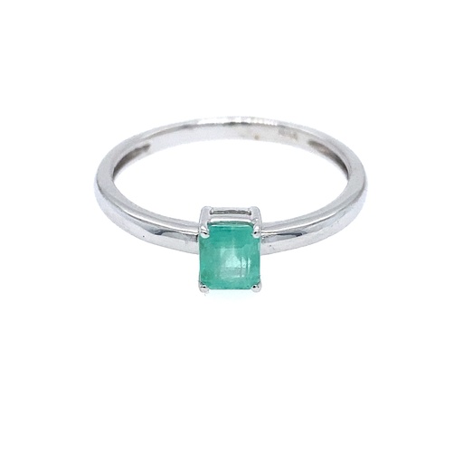 [177] Anillo Esmeralda Cuadrada - Esm 0.54Ct/ OB
