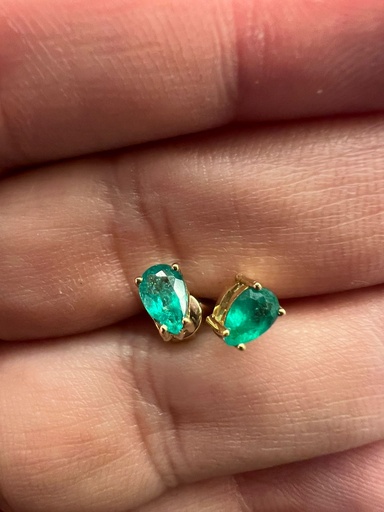 [241] Aretes Esmeralda Gota - Esm 0.46Ct OA